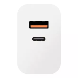 Încărcător de călătorie OBAL:ME USB-A + USB-C 25W Alb