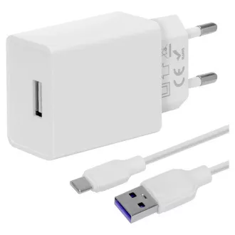AMBALARE: ME Travel Charger USB-A 10W + Cablu USB-A/USB-C 1m Alb AMBALARE: ME Travel Charger USB-A 10W + Cablu USB-A/USB-C 1m Alb