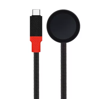 Cablu tactic Recce 3:20 pentru Apple Watch Negru/Roșu