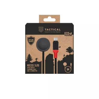 Cablu tactic Recce 3:20 pentru Apple Watch Negru/Roșu
