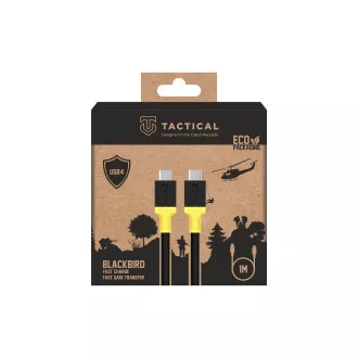 Cablu tactic BlackBird USB4 1m negru/galben