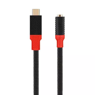 Adaptor tactic Pin4Fun USB-C/Jack 3,5 mm 0,1 m Negru/Roșu