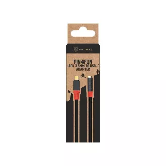 Adaptor tactic Pin4Fun USB-C/Jack 3,5 mm 0,1 m Negru/Roșu