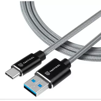 Cablu tactic cu frânghie rapidă aramidă USB-A/USB-C 2m gri