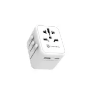 Adaptor de călătorie tactic PTP alb