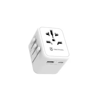 Adaptor de călătorie tactic PTP alb