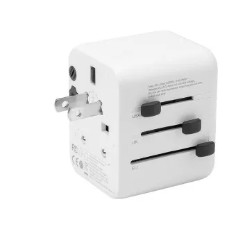 Adaptor de călătorie tactic PTP alb