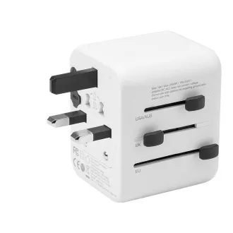 Adaptor de călătorie tactic PTP alb