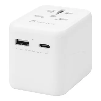 Adaptor de călătorie tactic PTP alb