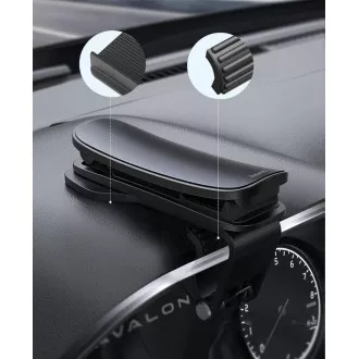 Suport pentru telefon Baseus SUDZ-A01 Big Mouth pentru tabloul de bord cu clip negru
