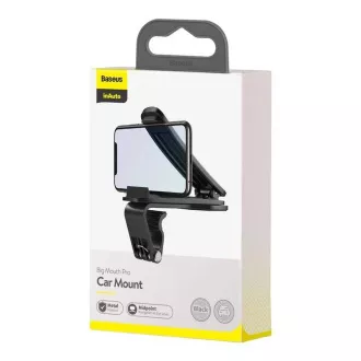 Suport pentru telefon Baseus SUDZ-A01 Big Mouth pentru tabloul de bord cu clip negru