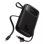 Powerbank Baseus Qpow 10000mAh 30W negru cu cablu USB-C
