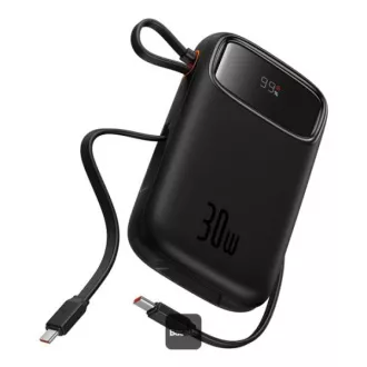 Powerbank Baseus Qpow 10000mAh 30W negru cu cablu USB-C