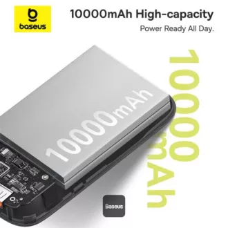 Powerbank Baseus Qpow 10000mAh 30W negru cu cablu USB-C