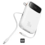 Powerbank Baseus Qpow 10000mAh 30W alb cu cablu USB-C