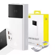 Acumulator extern Baseus Star-Lord 20000 mAh 65W 2x USB-A/micro USB/USB-C alb