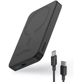 Baterie externă Baseus Mini cu încărcare wireless 5000 mAh 20W USB-C neagră