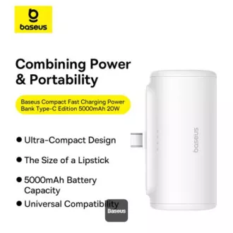 Power bank Baseus 5000mAh 20W USB-C alb