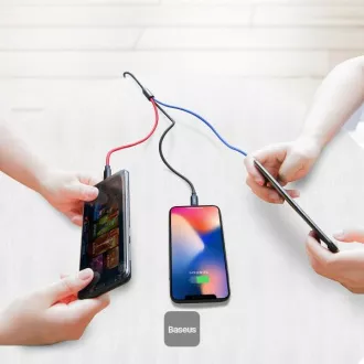 Cablu de date Baseus 3in1 microUSB+Lightning+USB-C 1,2m 3,5A