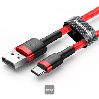 Cablu de date Baseus Cafule USB-C 2m 2A rosu