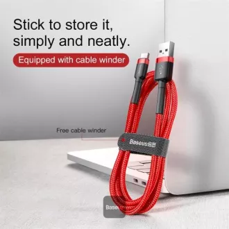 Cablu de date Baseus Cafule USB-C 2m 2A rosu
