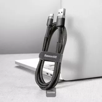 Cablu de date Baseus Cafule USB-C 2m 2A gri-negru