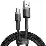Cablu de date Baseus Cafule USB-C 3m 2A gri-negru