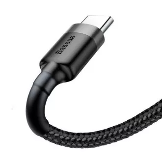 Cablu de date Baseus Cafule USB-C 3m 2A gri-negru