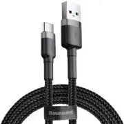 Cablu de date Baseus Cafule USB-C 3m 2A gri-negru
