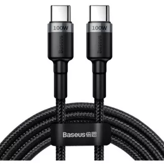 Cablu de date Baseus Cafule USB-C PD2.0 100W 2m 20V 5A gri-negru Cablu de date Baseus Cafule USB-C PD2.0 100W 2m 20V 5A gri-negru
