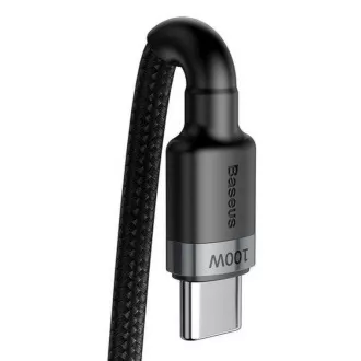 Cablu de date Baseus Cafule USB-C PD2.0 100W 2m 20V 5A gri-negru Cablu de date Baseus Cafule USB-C PD2.0 100W 2m 20V 5A gri-negru