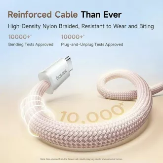 Cablu de date Baseus Dynamic 4 Pro Series USB-C - USB-C 100W 1m Roz pal