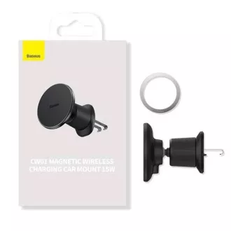Suport magnetic Baseus pentru gratar de ventilatie cu incarcator USB-C 15W+25W negru
