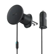 Suport magnetic Baseus pentru gratar de ventilatie cu incarcator USB-C 15W+25W negru