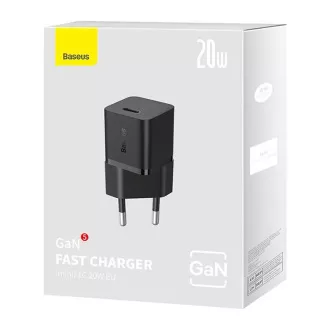 Baseus Incarcator rapid pentru retea GaN5 Mini 20W EU negru