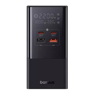 Stație de încărcare Baseus PowerCombo Tower 100W UE, neagră Stație de încărcare Baseus PowerCombo Tower 100W UE, neagră