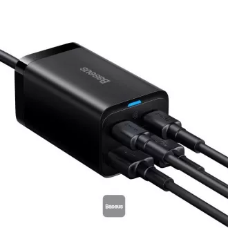 Încărcător rapid Baseus pentru rețea GaN3 Pro, 2x USB-C, 2x USB 65W negru