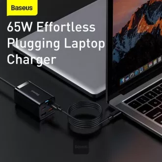 Încărcător rapid Baseus pentru rețea GaN3 Pro, 2x USB-C, 2x USB 65W negru