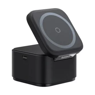 Încărcător wireless magnetic Baseus MagPro 3 în 1, 25W, negru cosmic Încărcător wireless magnetic Baseus MagPro 3 în 1, 25W, negru cosmic