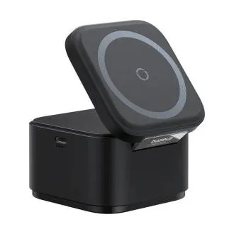Încărcător wireless magnetic Baseus MagPro 3 în 1, 25W, negru cosmic Încărcător wireless magnetic Baseus MagPro 3 în 1, 25W, negru cosmic