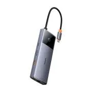 Hub Baseus Seria 2 USB 6 în 1 (USB-C/HDMI4K60Hz/USB-C(10Gbps)/USB-A(10Gbps)/RJ45/USB-C(PD) gri