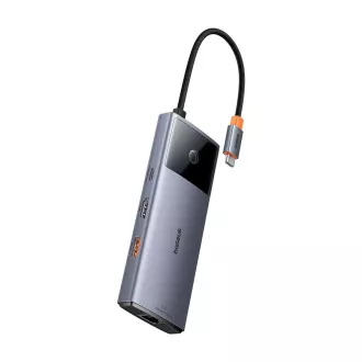 Hub Baseus Seria 2 USB 6 în 1 (USB-C/HDMI4K60Hz/USB-C(10Gbps)/USB-A(10Gbps)/RJ45/USB-C(PD) gri