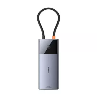Hub Baseus Seria 2 USB 6 în 1 (USB-C/HDMI4K60Hz/USB-C(10Gbps)/USB-A(10Gbps)/RJ45/USB-C(PD) gri