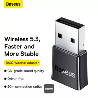 Adaptor bluetooth wireless Baseus BA07 negru Adaptor bluetooth wireless Baseus BA07 negru