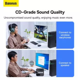 Adaptor bluetooth wireless Baseus BA07 negru Adaptor bluetooth wireless Baseus BA07 negru