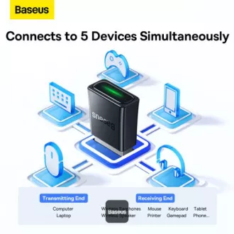 Adaptor bluetooth wireless Baseus BA07 negru Adaptor bluetooth wireless Baseus BA07 negru