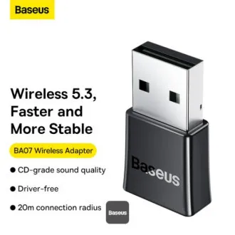 Adaptor bluetooth wireless Baseus BA07 negru Adaptor bluetooth wireless Baseus BA07 negru