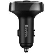 Transmițător FM Bluetooth MP3 Baseus cu încărcare 2xUSB 3.4A, negru