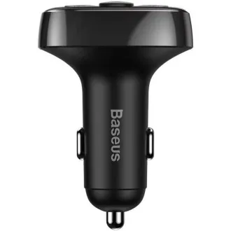 Transmițător FM Bluetooth MP3 Baseus cu încărcare 2xUSB 3.4A, negru