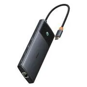 Stație de andocare Baseus Metal Gleam II Series 10 în 1 USB-C HUB, Negru Cosmic